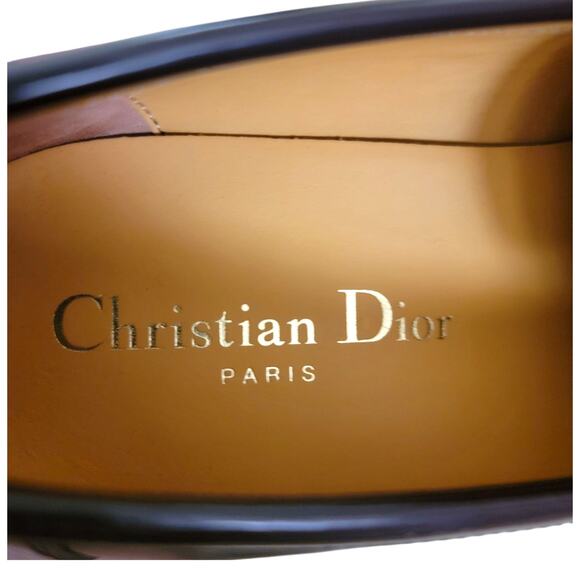 Christian Dior Boy Brown Brushed Calfskin Logo Loafers 36.5 6.5 - Authenticated - Picture 8 of 12